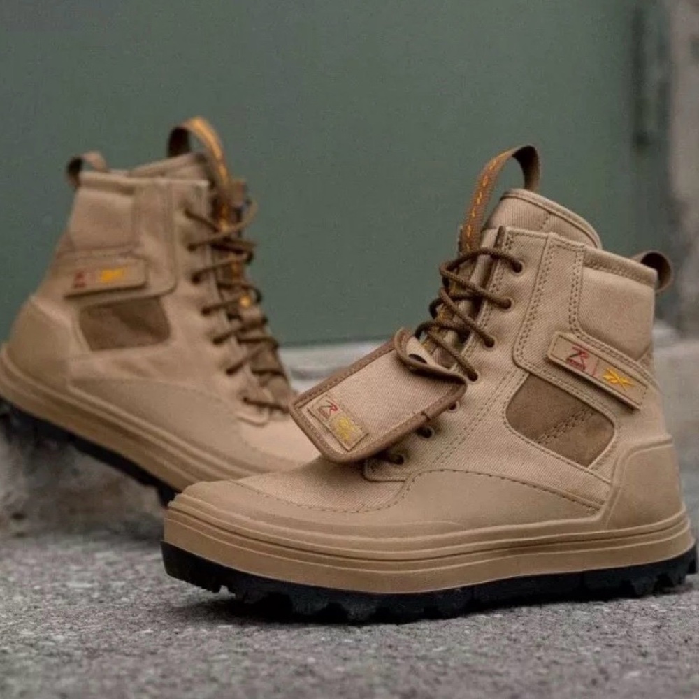 REEBOK X ROTHCO CLUB C CLEATED KHAKI HI-TOP size 8 women